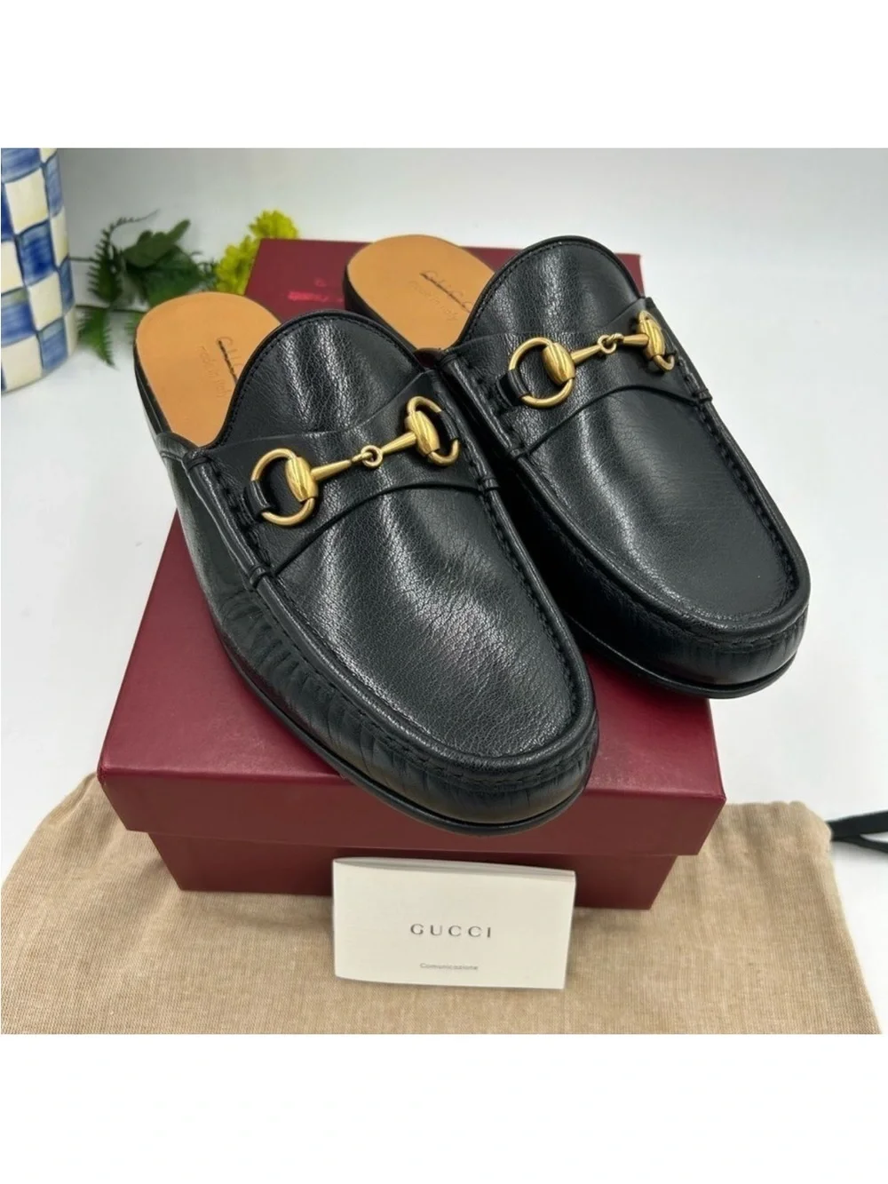 Men’s Gucci horse bit ROOS slip on loafer size 8, made in Italy